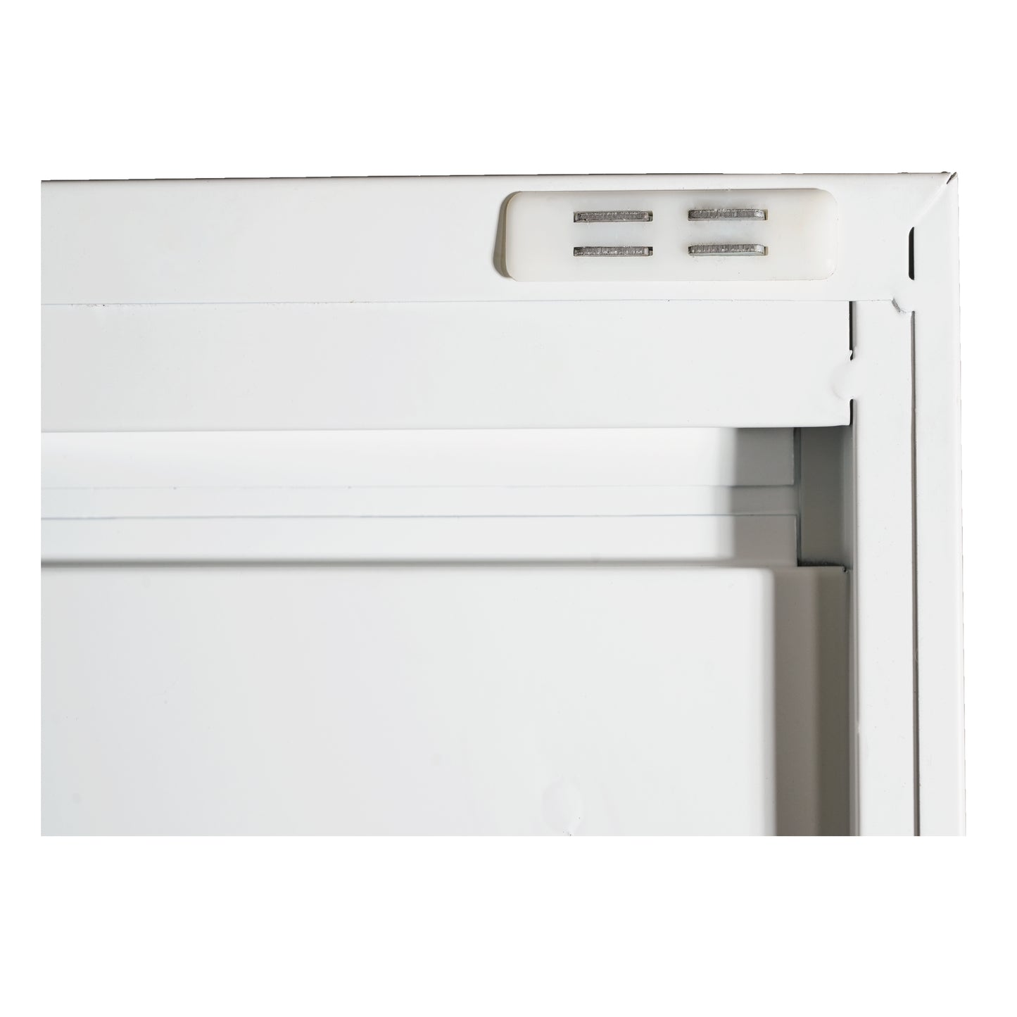 71'' 2 Shapely Doors Cabinet, Metal Storage Cabinet with Doors and Adjustable Shelves, for Bedroom, Living Room, Kitchen(White) image 7