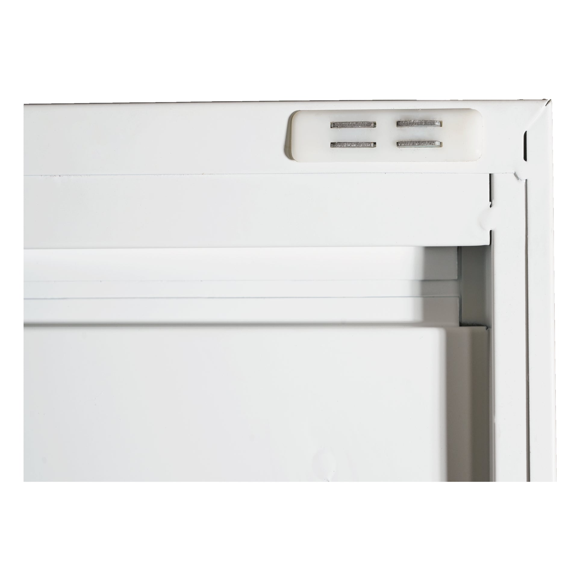 71'' 2 Shapely Doors Cabinet, Metal Storage Cabinet with Doors and Adjustable Shelves, for Bedroom, Living Room, Kitchen(White) image 7
