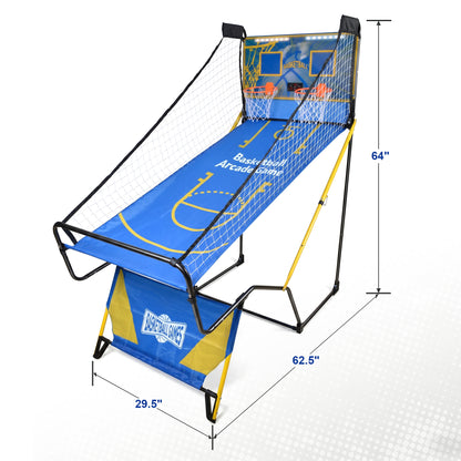 Dual Shot Foldable Basketball Arcade Game, LED Digital Scoreboard, 4 Balls & Pump, Indoor Family Entertainment Game image 6