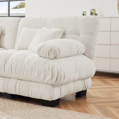 27 Sofa LSF W/2 pillows -White image 6