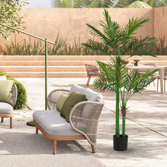 New high-end market indoor leaf simulation 180CM double rod loose tail sunflower 18-leaf pot travelers simulated artificial plants 1pcs/set