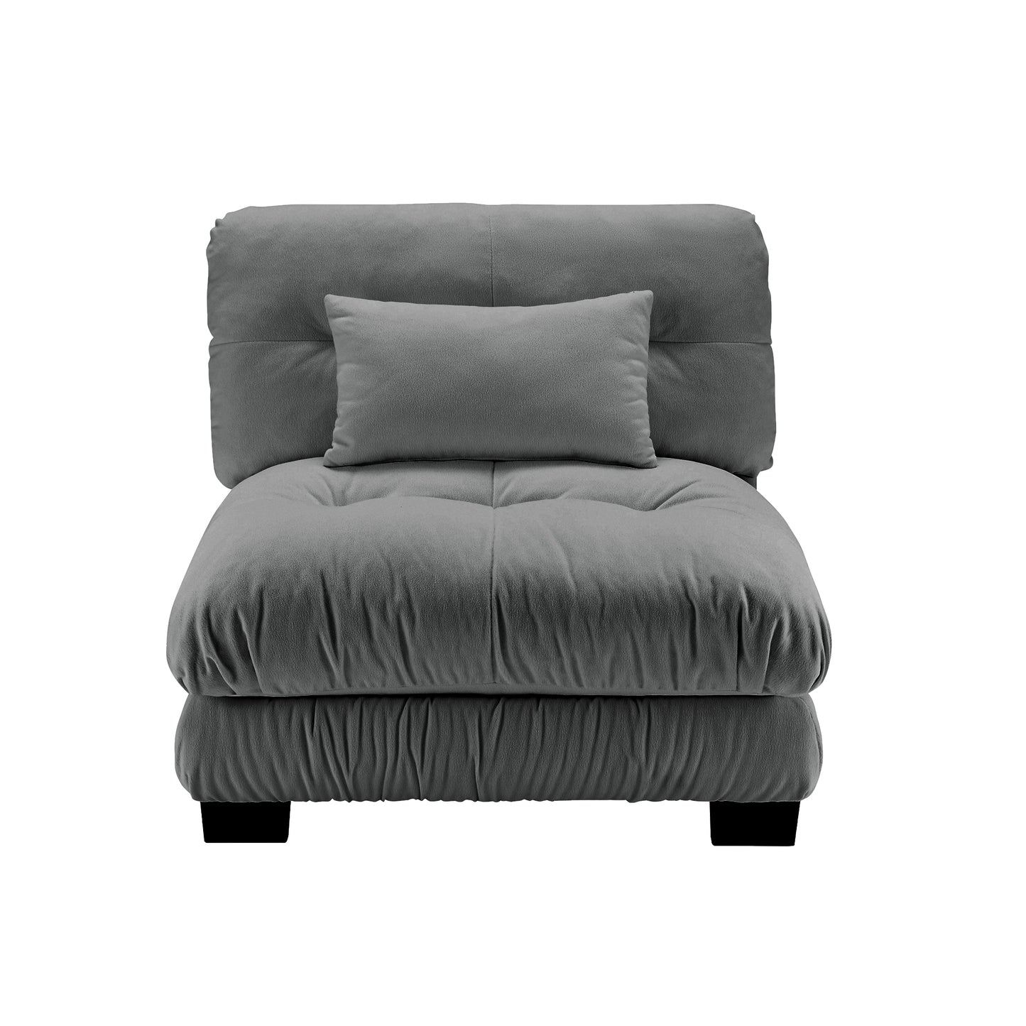 27 Armless Sofa W/1 pillow - Gray image 1