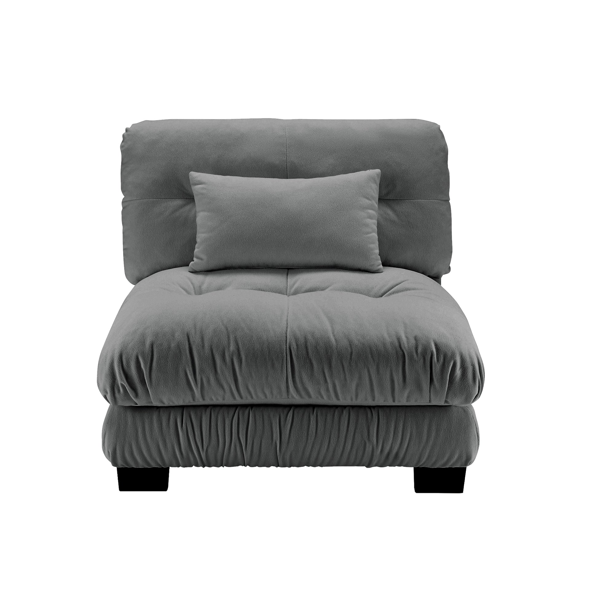 27 Armless Sofa W/1 pillow - Gray image 1