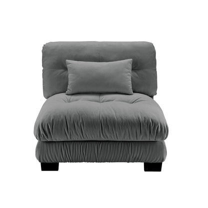 27 Armless Sofa W/1 pillow - Gray image 1