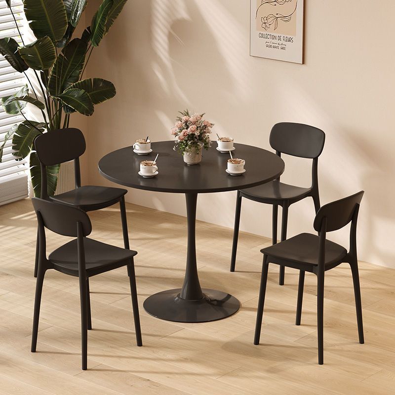 Modern Round Dining Table, ∅31.5'' Kitchen Dining Room Furniture, Coffee Table, Leisure Table, Living Room Table, Dining Table, Kitchen Table, Oval Dining Table (BLACK) image 10