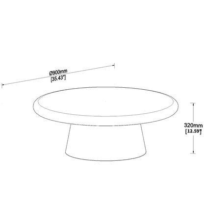 Modern Round Coffee Table, Perfect for Living Room Decor,Assembly Required image 7