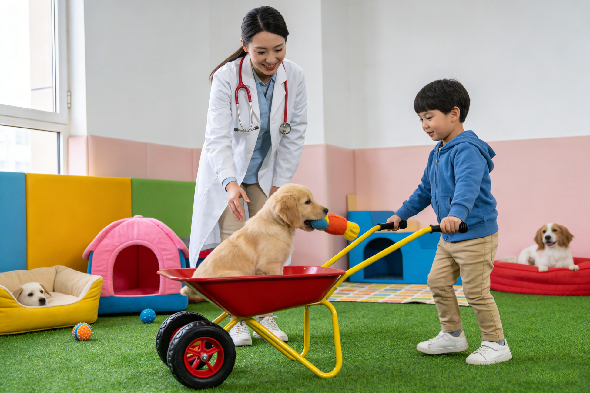 Children's metal trolley, Load-bearing capacity: 33LBS,children's heavy vehicle, metal structure two-wheeled trolley, steel pallet, can be used in gardens, loading leaves, soil, sand, etc. (red) image 7
