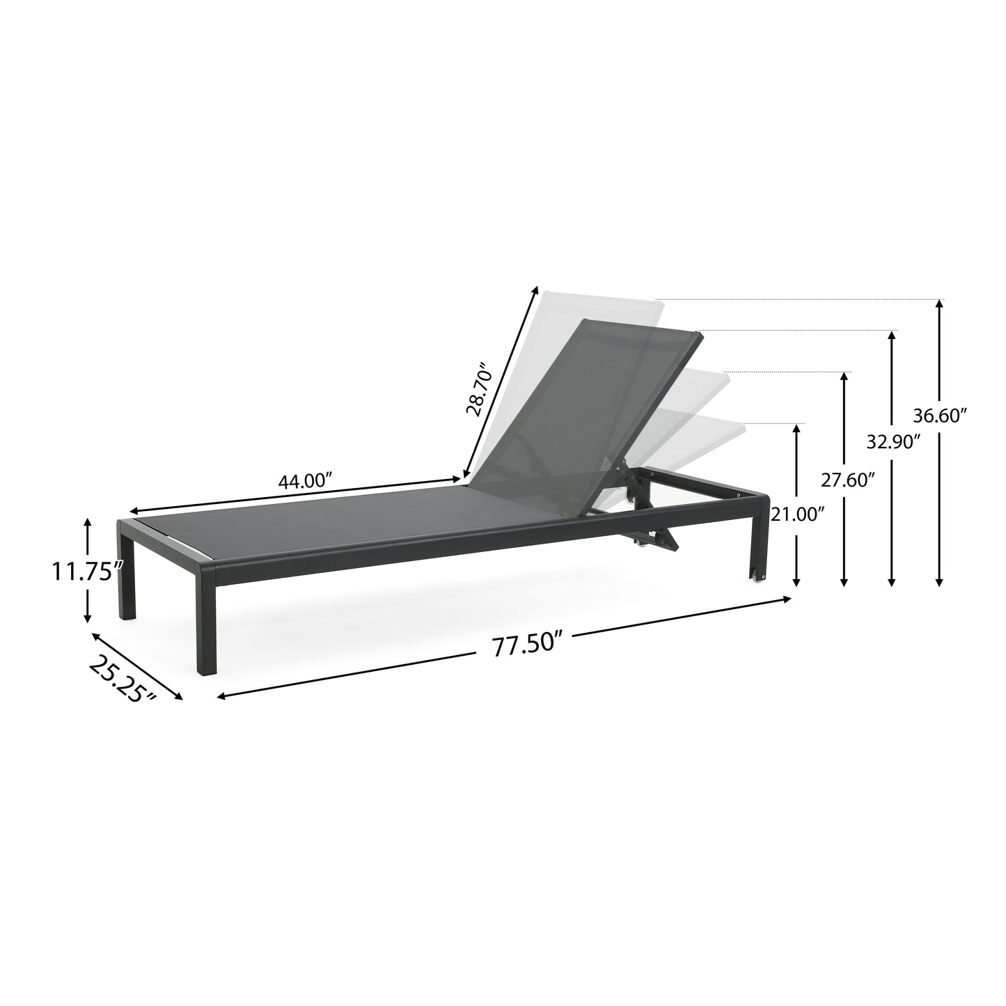 CAPE CORAL KD CHAISE LOUNGE BLK(MP2)(SET OF 2) image 8