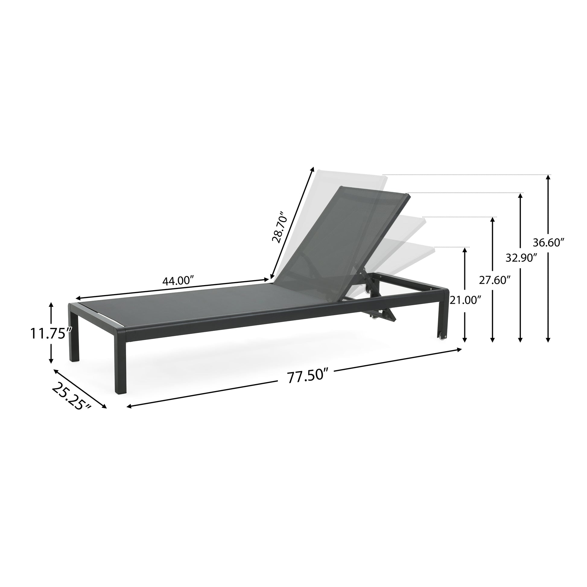 CAPE CORAL KD CHAISE LOUNGE BLK(MP2)(SET OF 2) image 8