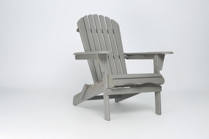 Wood Lounge Patio Chair for Garden Outdoor Wooden Folding Embossed Adirondack Chair Set of 2 Solid Cedar Wood Lounge Patio Chair with Wood Grain image 3