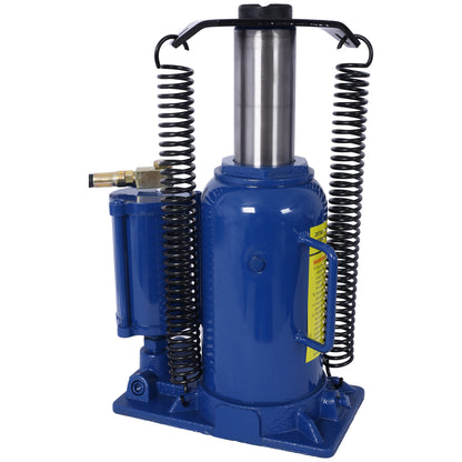 Air Hydraulic Bottle Jack, 20 Ton/44029 LBS All Welded Bottle Jack, 10.2-19.7 inch Lifting Range, Manual Handle and Air Pump, for Car, Pickup, Truck, RV, Auto Repair, Industrial Engineering,Blue image 6