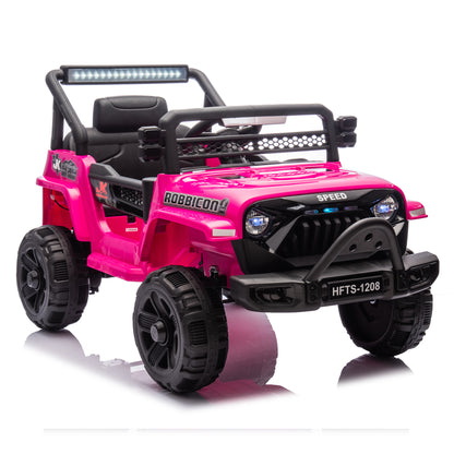 12V Kids Ride On Electric Truck Car W/Parents Control,2WD,Four-wheel suspension,Early education function,Adjustable volume,USB,MP3,Bluetooth,Microphone jack,Power display,LED lights For kids aged 1-4. image 4