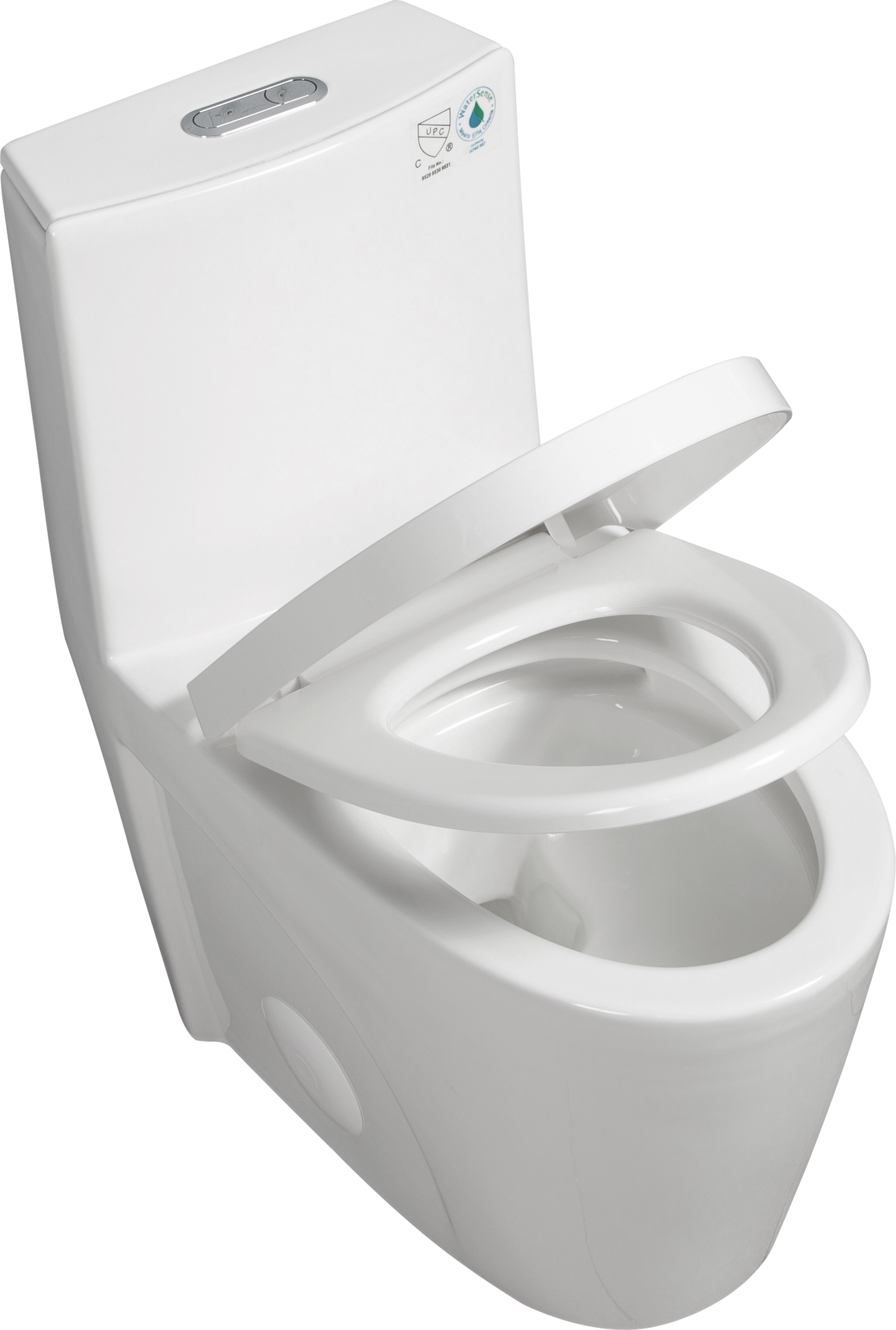 1.1/1.6 GPF Tornado Flush One-Piece Toilet for bathrooms,Siphonic S-trap 12",Elongated Bowl with Soft Close Seat,Powerful Dual Flush MAP 1000g,Comfort Chair Seat ADA Height 17", White 26T01-GW image 2