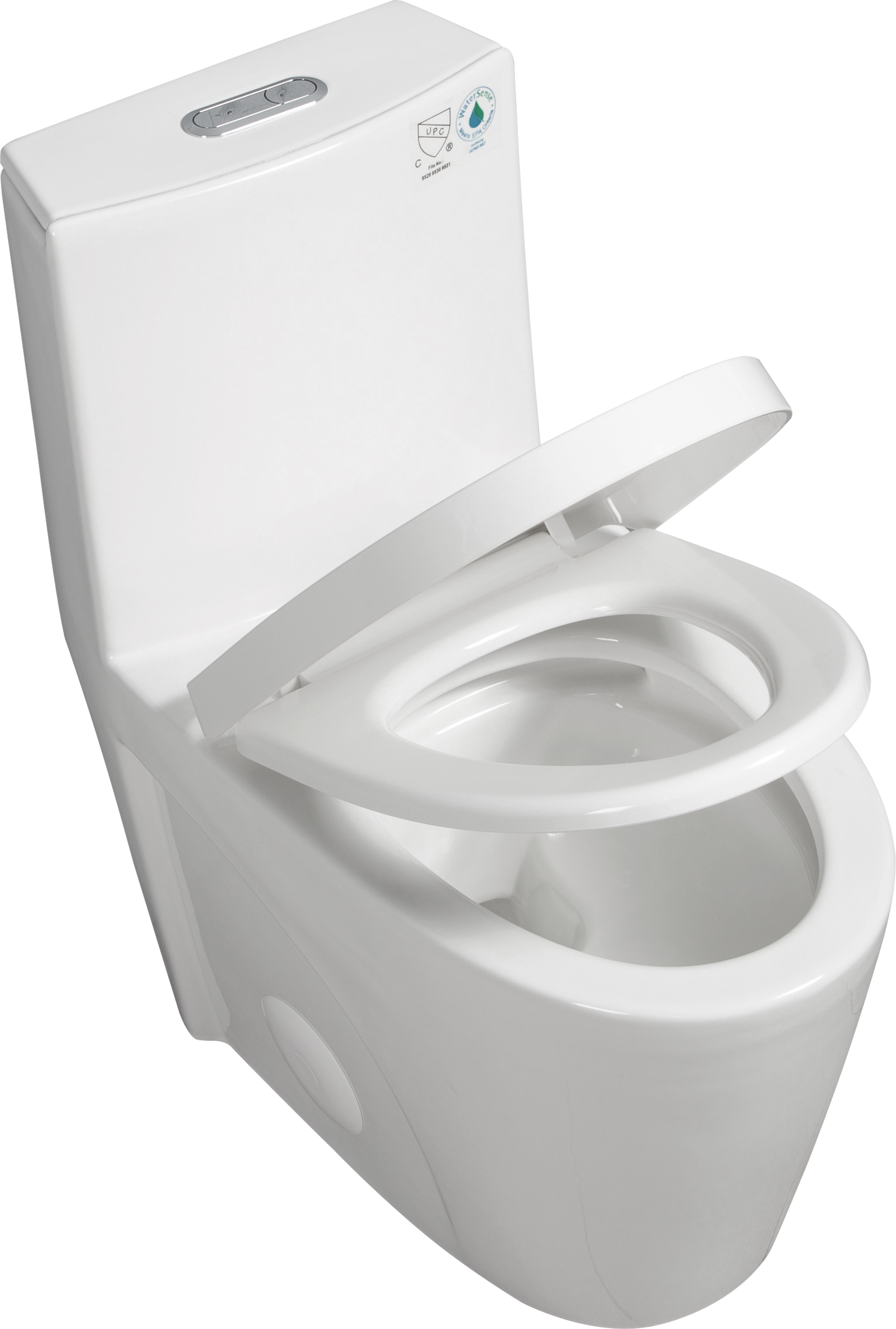 1.1/1.6 GPF Tornado Flush One-Piece Toilet for bathrooms,Siphonic S-trap 12",Elongated Bowl with Soft Close Seat,Powerful Dual Flush MAP 1000g,Comfort Chair Seat ADA Height 17", White 26T01-GW image 2
