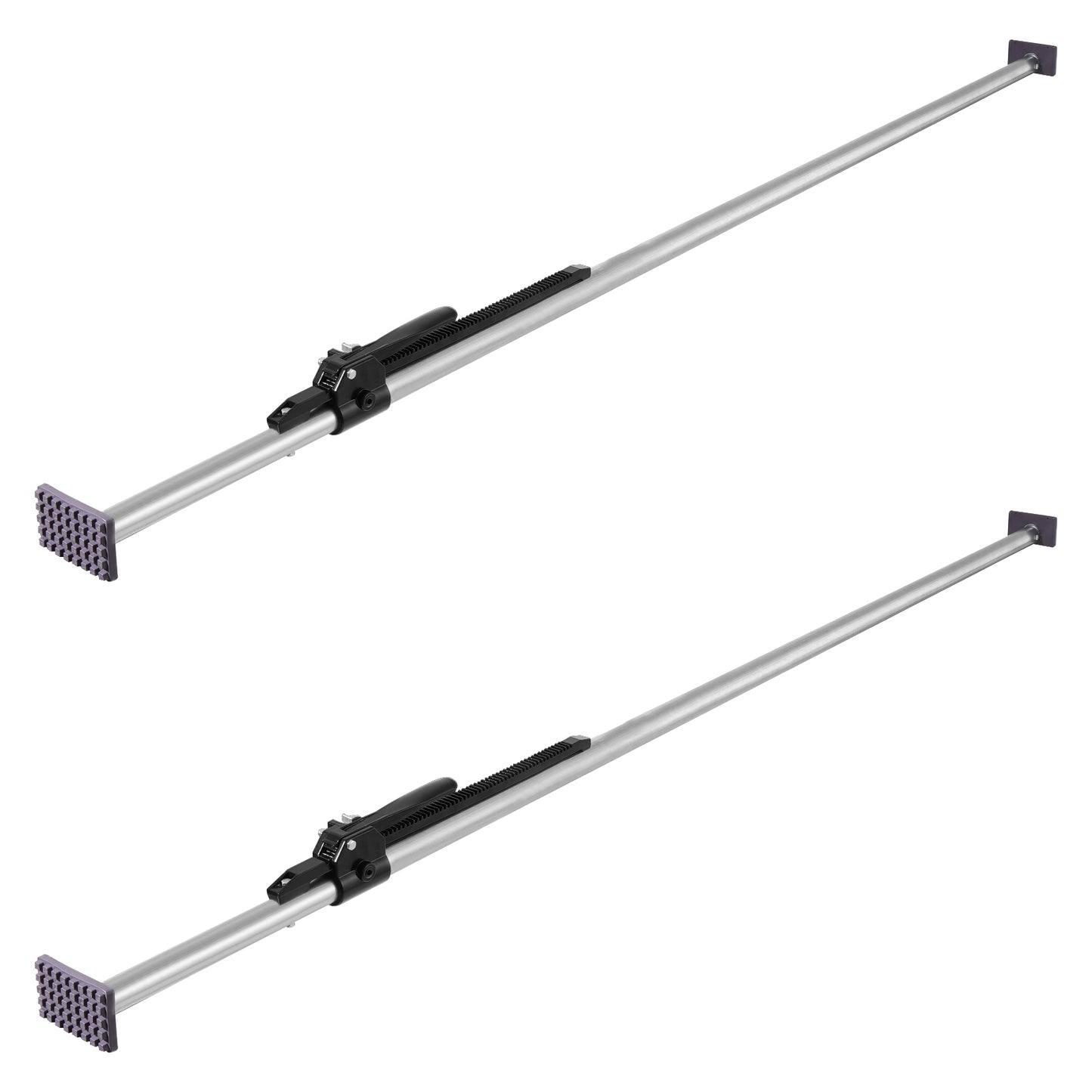 Cargo Bar, Cargo Bar Adjustable from 89" to 104", Heavy-duty Steel Cargos Stabilizer with Non-Slip Foot Pads, Truck Bed Load Lock Bars for Box Trucks, Semi-Trailers, Trailers (2PCS) image 1