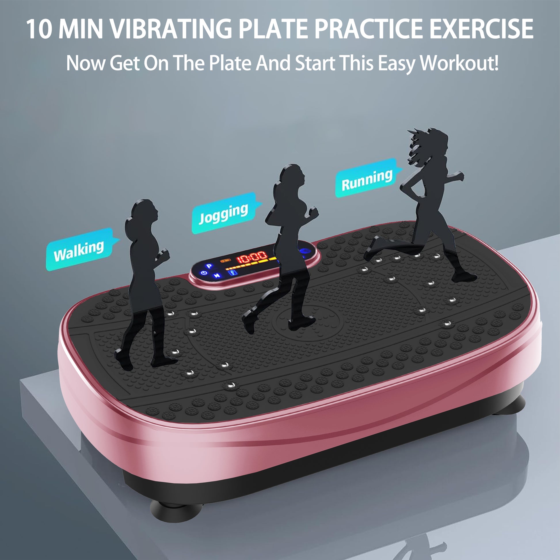 Vibration Plate Fitness Platform - Adjustable Speed Levels - Side View
