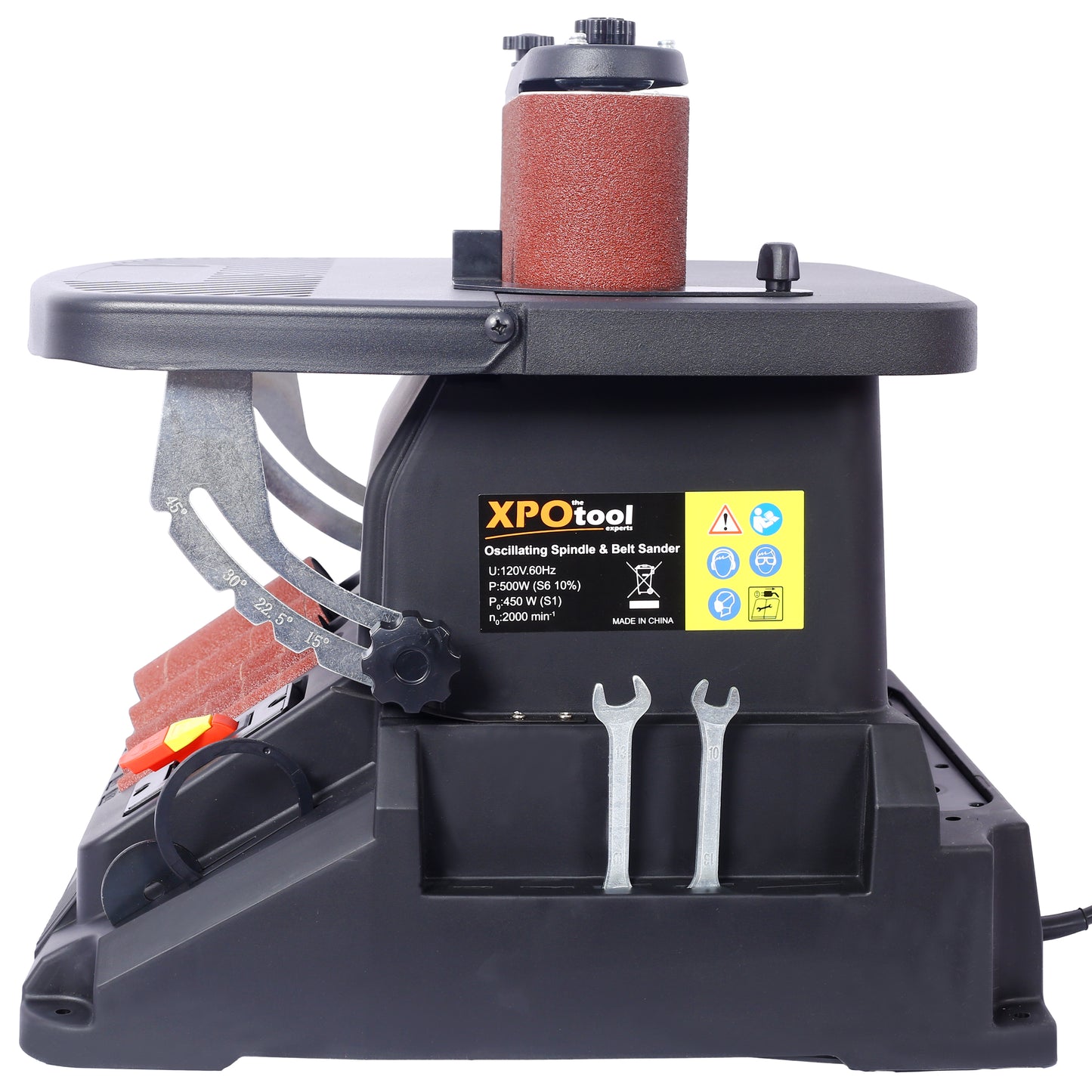 Vertical Oscillating Spindle Sander & Belt Sander, 2 IN 1 Combination Woodworking Machine image 9