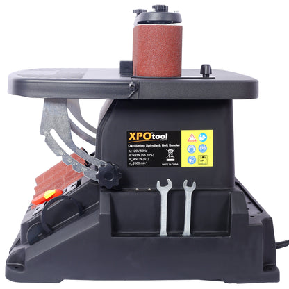 Vertical Oscillating Spindle Sander & Belt Sander, 2 IN 1 Combination Woodworking Machine image 9