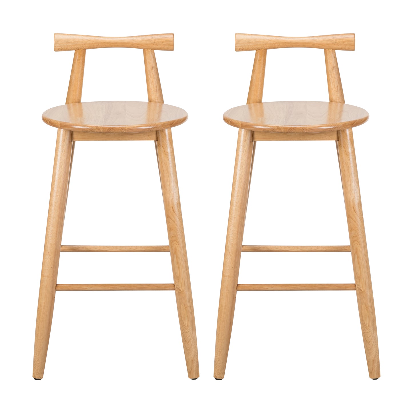 Grove Indoor Rubberwood Barstool, Natural Finished, Set of 2 image 3