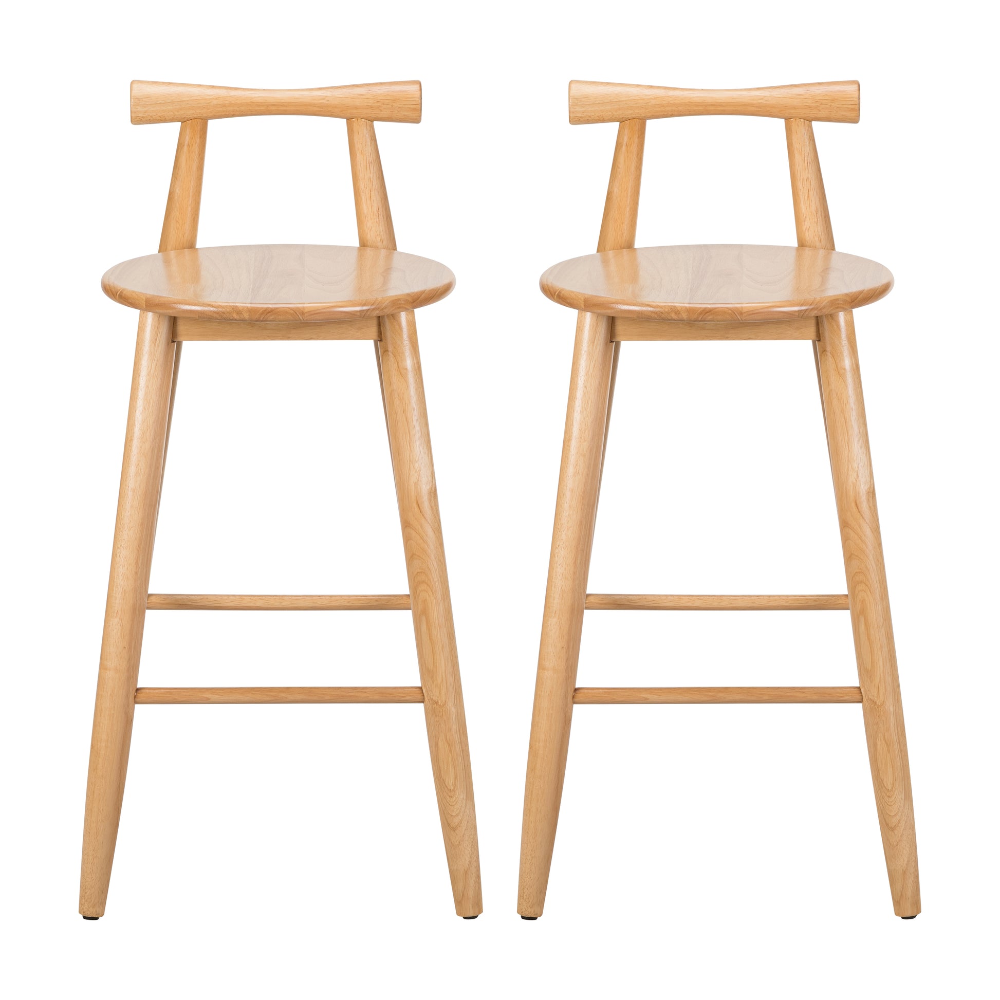Grove Indoor Rubberwood Barstool, Natural Finished, Set of 2 image 3