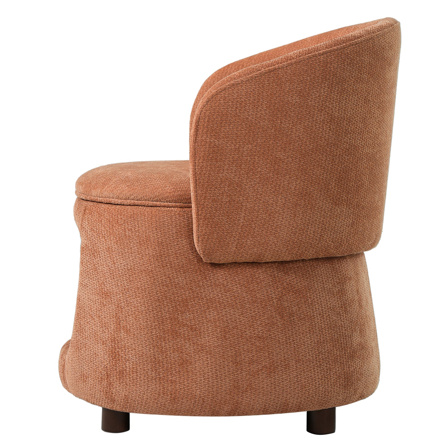 Orange Pet Friendly Chair with Hidden Pet Nook, Convertible Stool, Storage Seat, 220lbs Capacity, Acacia Wood Legs image 7