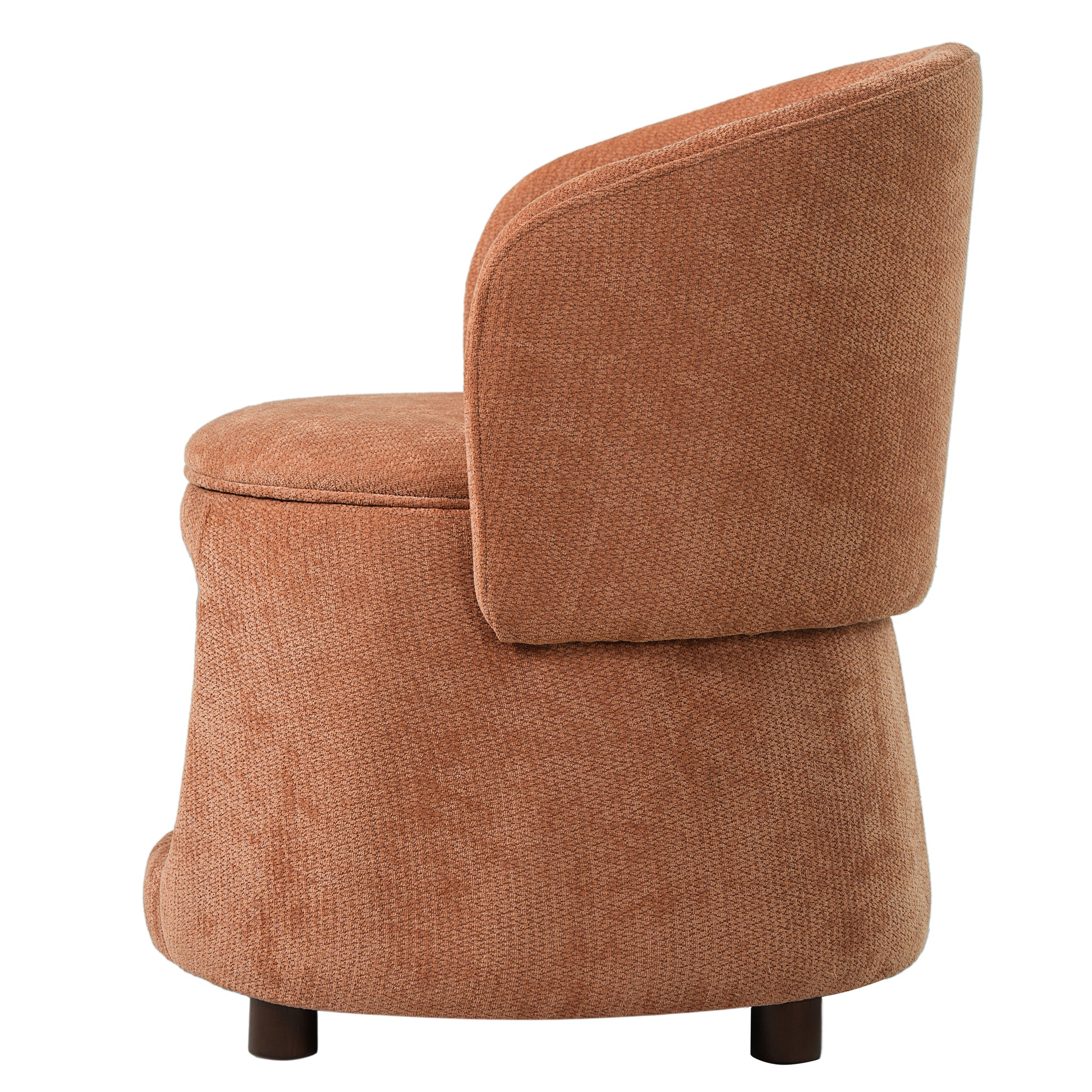 Orange Pet Friendly Chair with Hidden Pet Nook, Convertible Stool, Storage Seat, 220lbs Capacity, Acacia Wood Legs image 7
