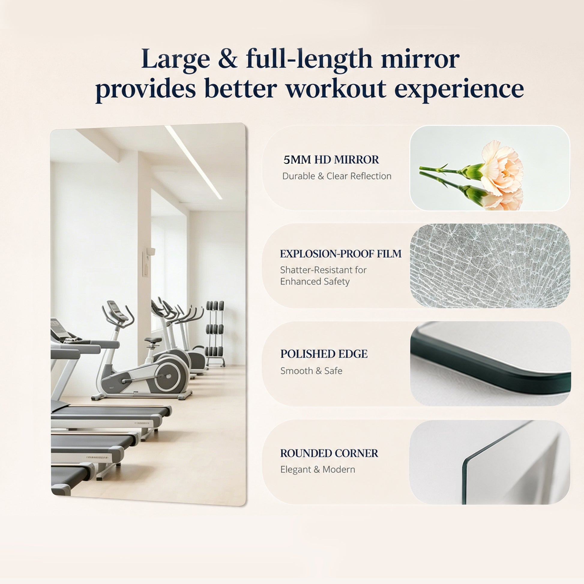 GYM MIRROR 24X48 INCH -2pcs image 12