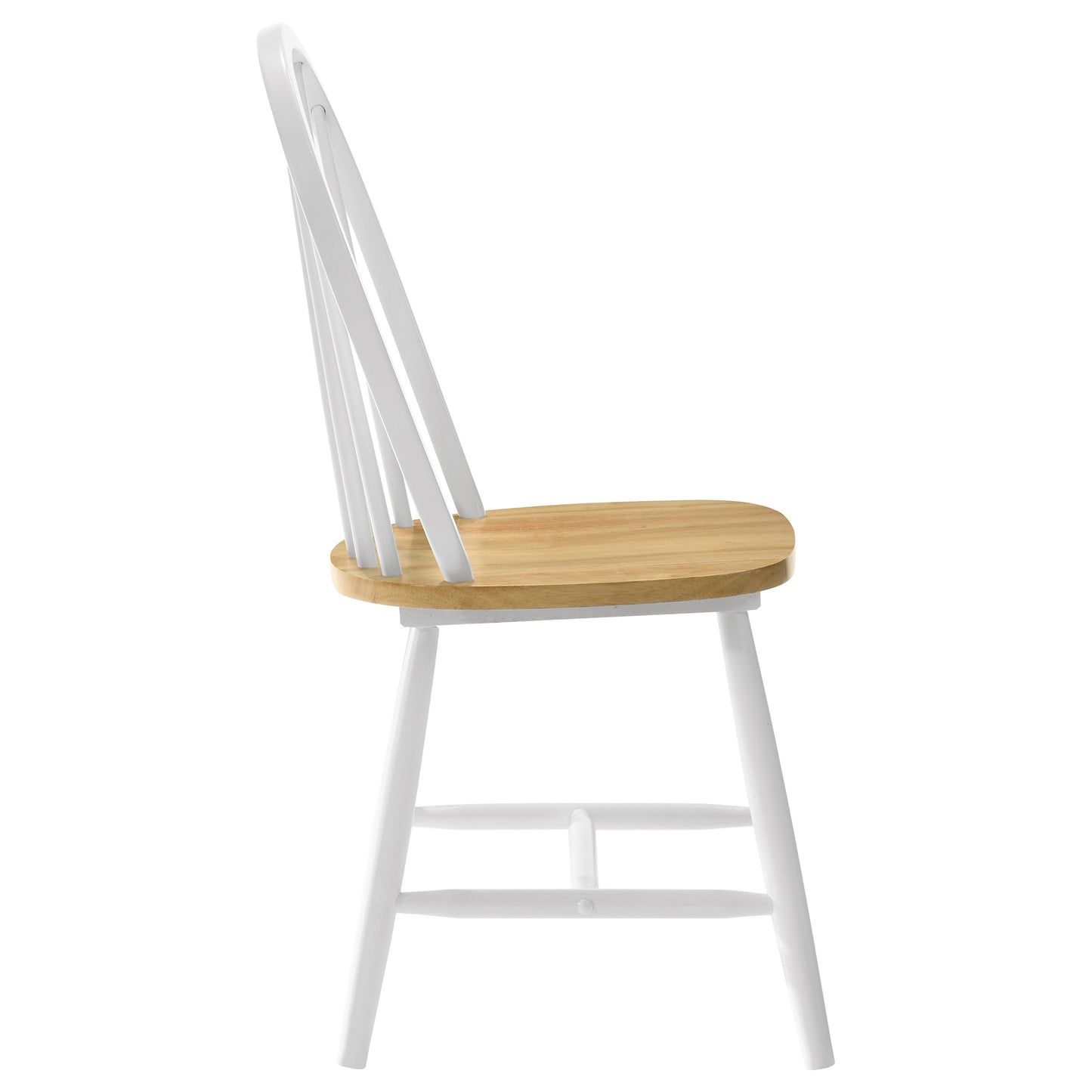 Natural Brown and White Spindle Back Side Chairs (Set of 4) image 6