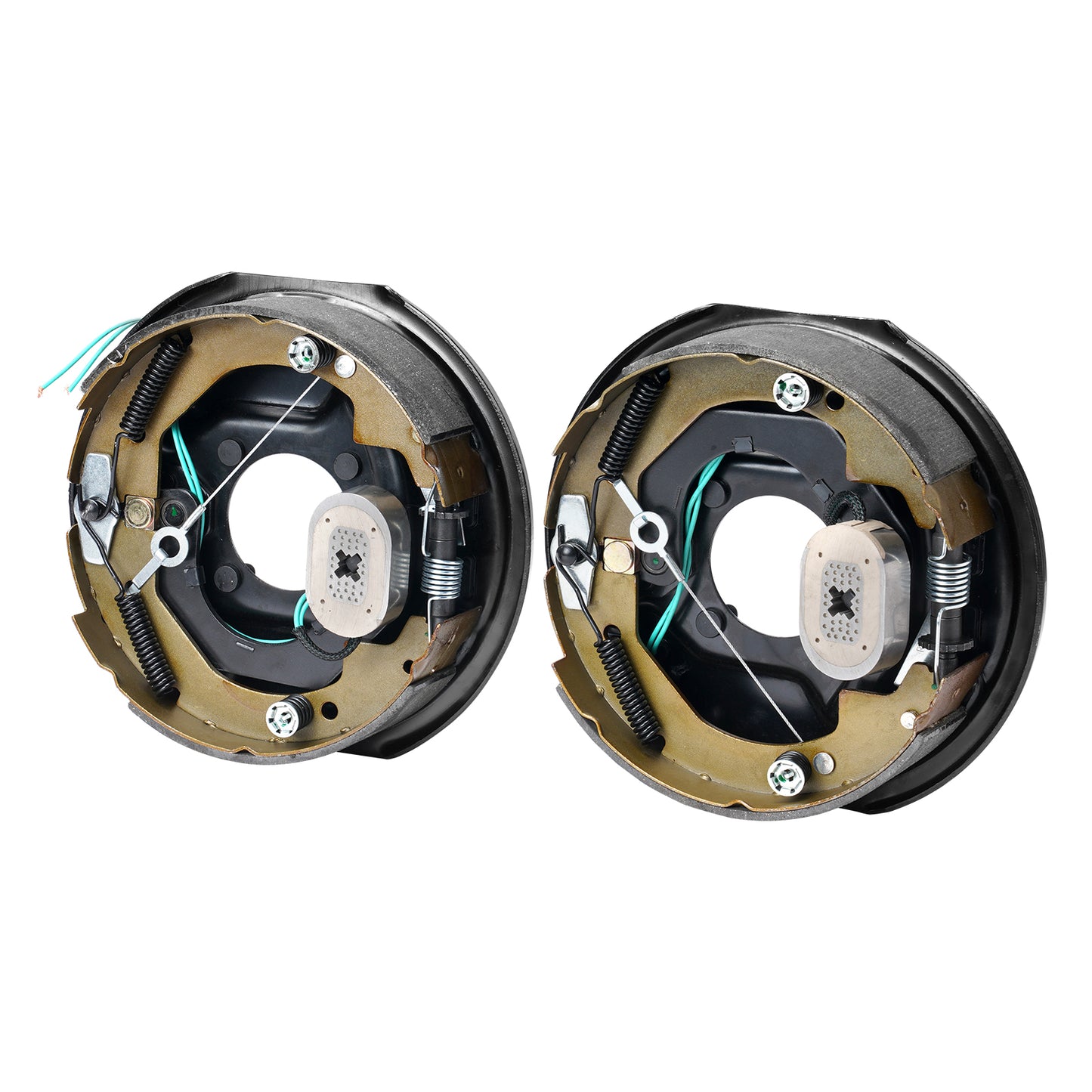 Electric Trailer Brake Assembly, 10" x 2.25", 1 Pair Self-Adjusting Electric Brakes Kit for 3500 lbs Axle, 4-Hole Mounting, Backing Plates for Brake System Part Replacement (1 Right + 1 Left) image 2