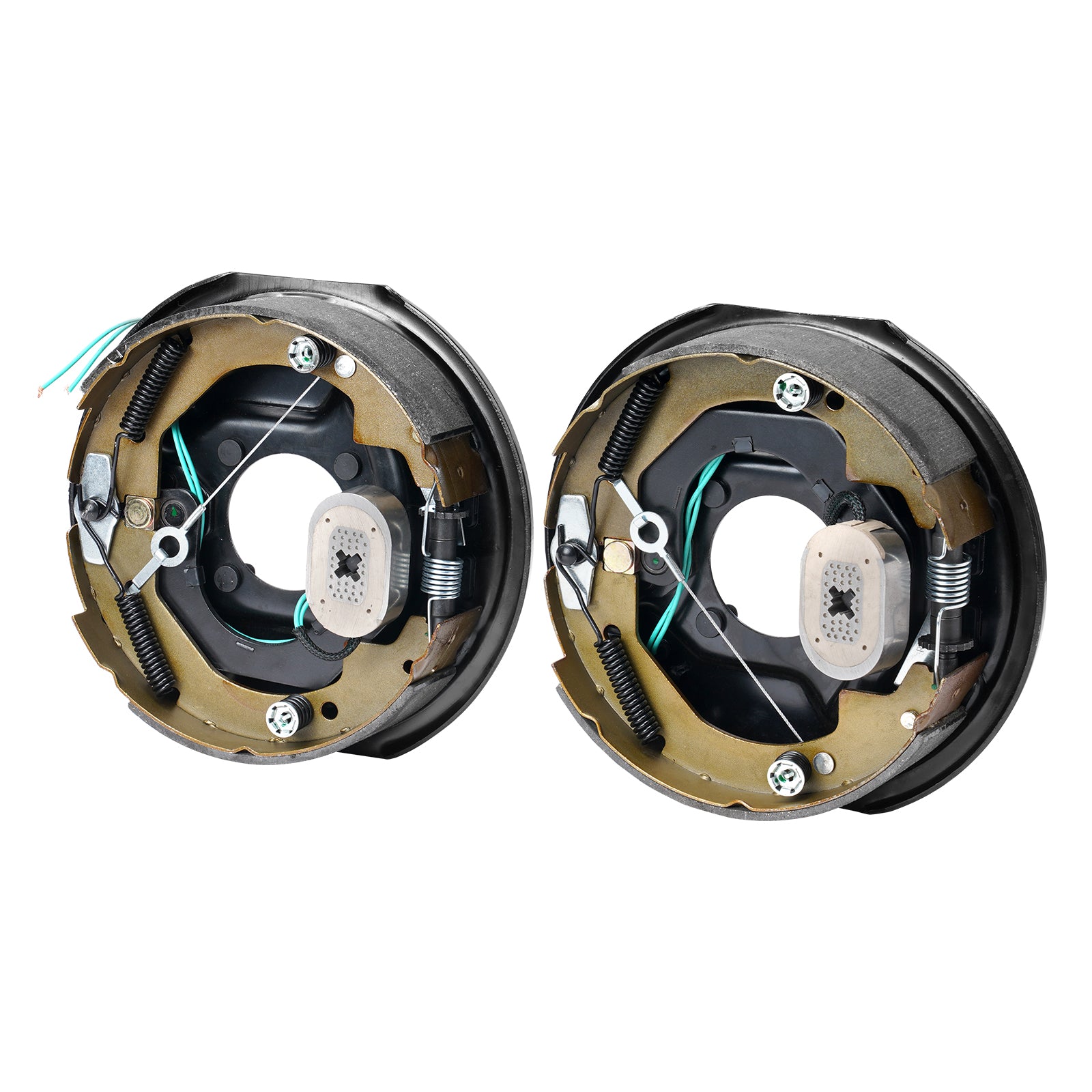Electric Trailer Brake Assembly, 10" x 2.25", 1 Pair Self-Adjusting Electric Brakes Kit for 3500 lbs Axle, 4-Hole Mounting, Backing Plates for Brake System Part Replacement (1 Right + 1 Left) image 2
