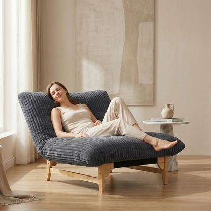 Bean bag chair for Adults,Accent Armless Lazy Sofa, Casual Single Sofa, Corduroy Fabric, For Living Room And Bedroom, With Backrest, Single Seat image 1