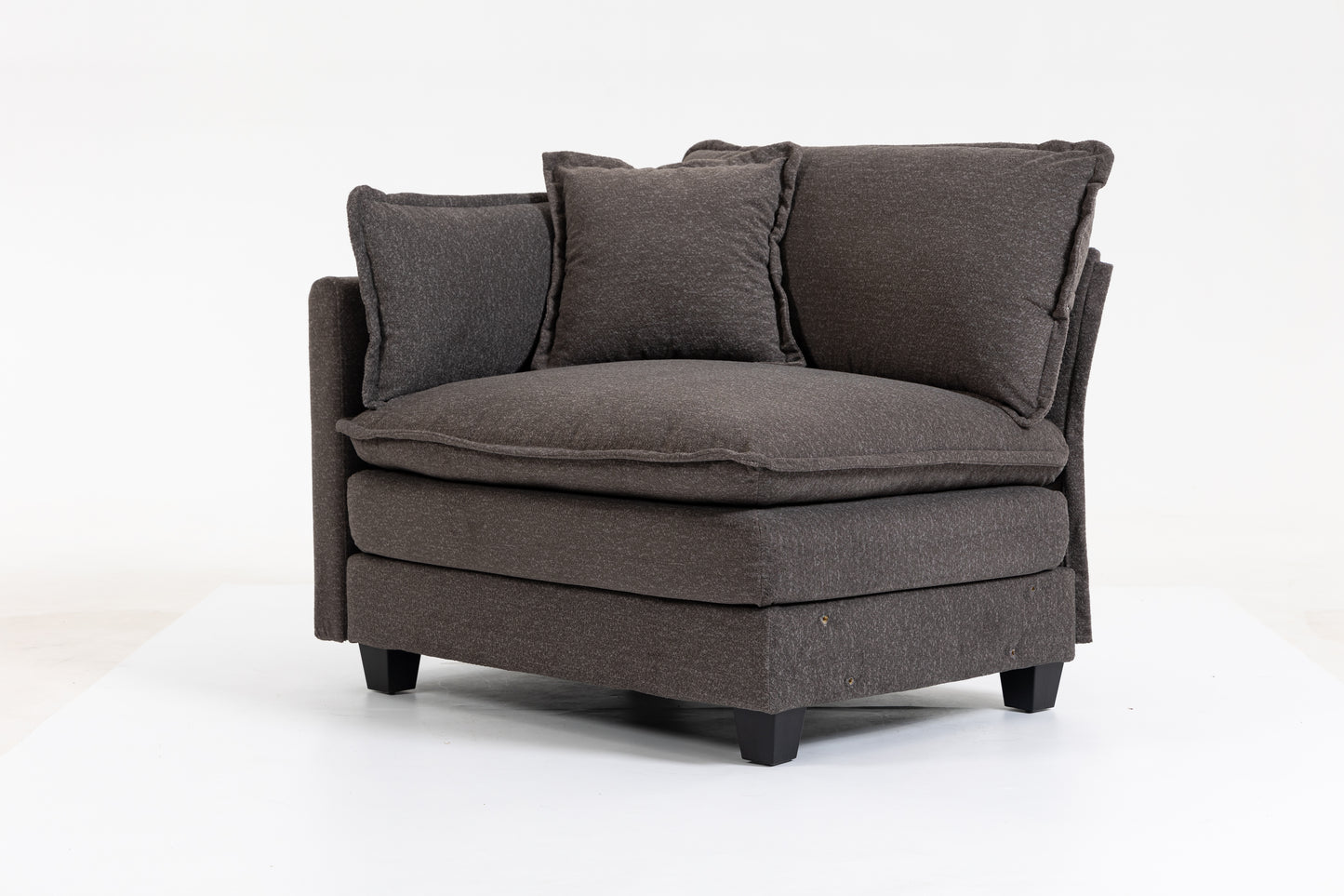 Modern 2seats 77.95"Sectional Sofa with Waist Pillows,2-seat Upholstered Symmetrical Sofa Furniture,Sleeper Sofa Couch with Chaise Lounge for Living Room,Apartment,3 Color image 10