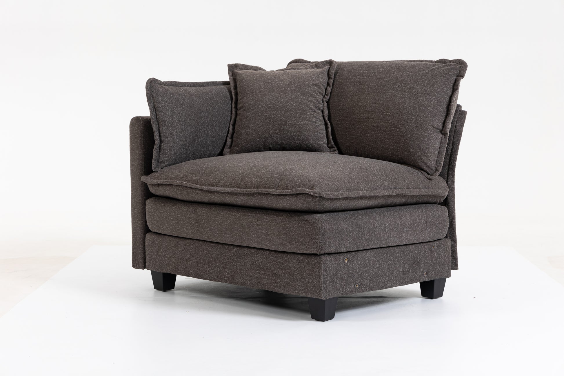 Modern 2seats 77.95"Sectional Sofa with Waist Pillows,2-seat Upholstered Symmetrical Sofa Furniture,Sleeper Sofa Couch with Chaise Lounge for Living Room,Apartment,3 Color image 10