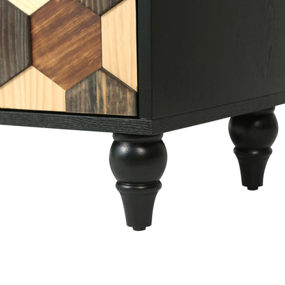 30.31" Sideboard With With Honeycomb Pattern, Modern Accent Cabinet image 9