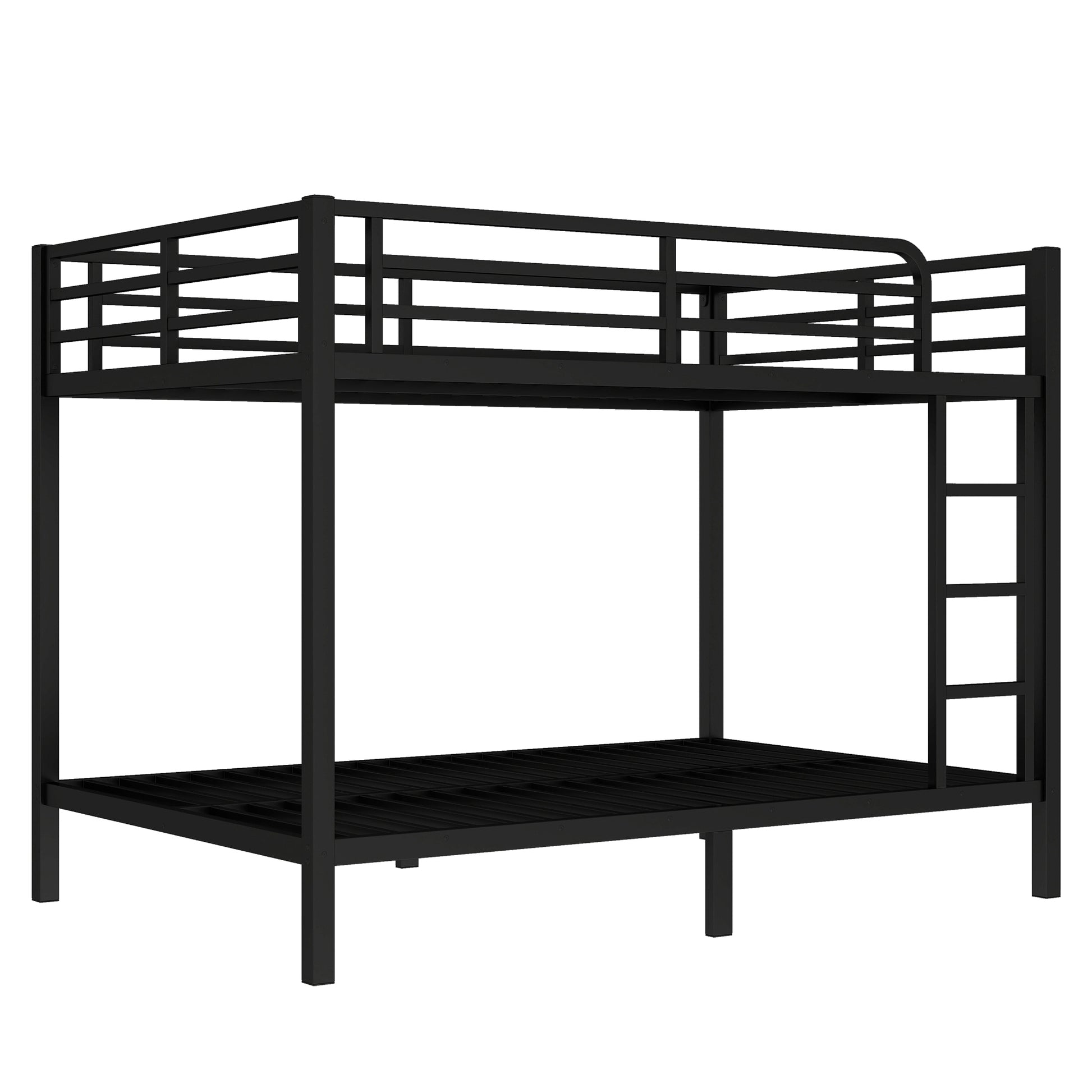Metal Full XL over Full XL Bunk Bed for Teens and Adults,Space-Saving/Noise Reduced/No Box Spring Needed, Black image 7