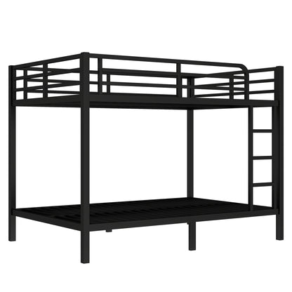 Metal Full XL over Full XL Bunk Bed for Teens and Adults,Space-Saving/Noise Reduced/No Box Spring Needed, Black image 7