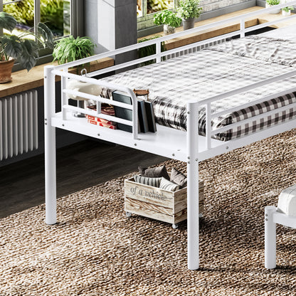 Twin over Twin & Twin Bunk Beds for 3, Twin XL over Twin & Twin Bunk Bed Metal Triple Bunk Bed, White image 8