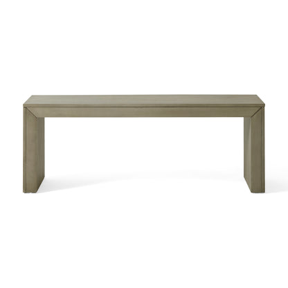 Acacia Wood Dining Bench, Light Gray Oak image 10