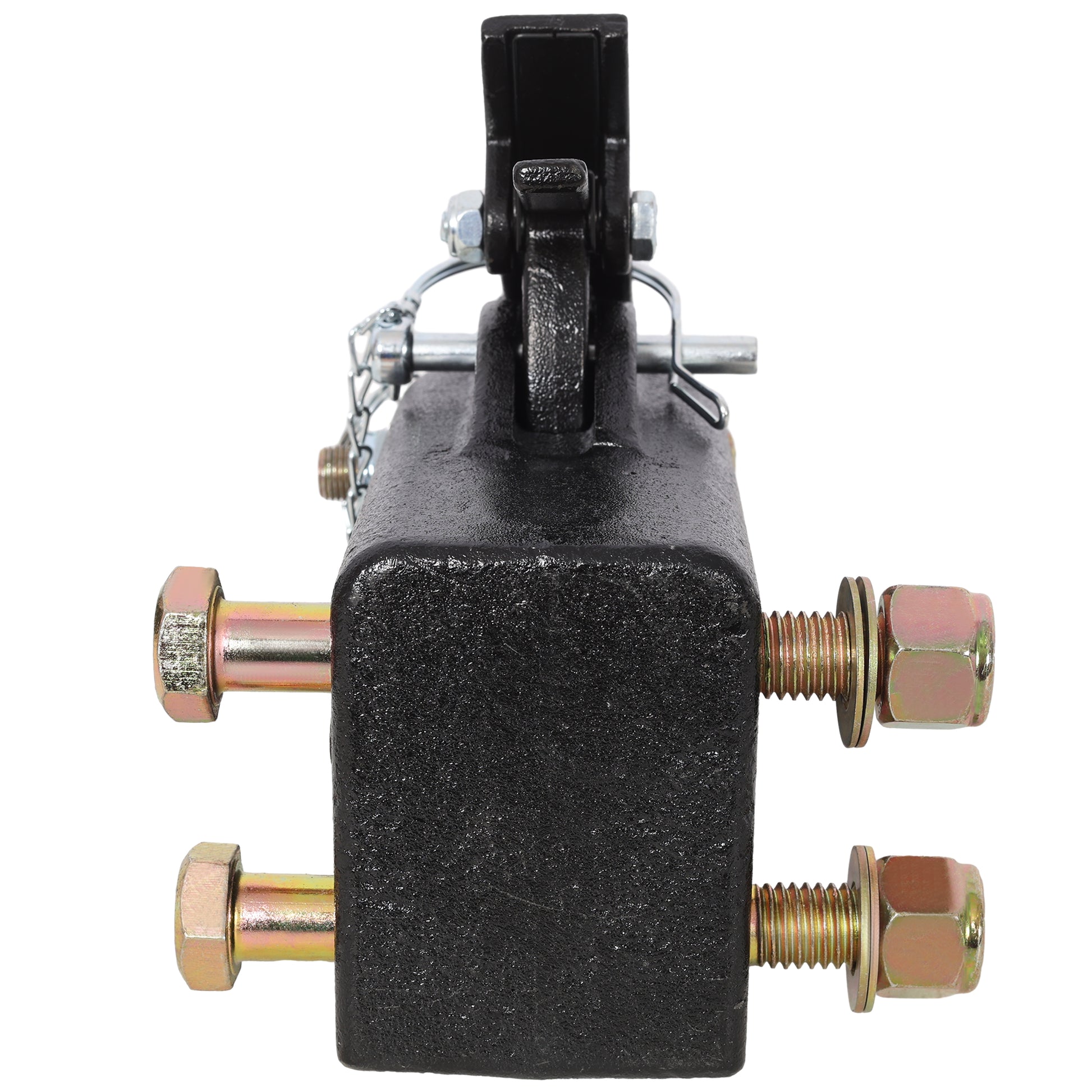 2-5/16 Inch Adjustable Channel Mount Trailer Coupler, 15000 LBS Heavy Duty Cast Steel Sleeve-Lock Coupler, Black Finish with Complete Mounting Hardware Kit image 3