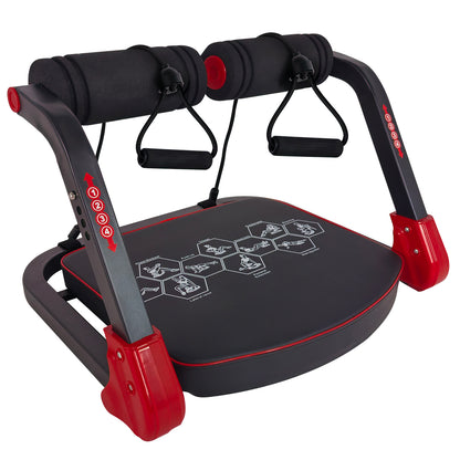 Ab Core Trainer Abdominal Machine for Home Gym with Resistance Bands Red image 8