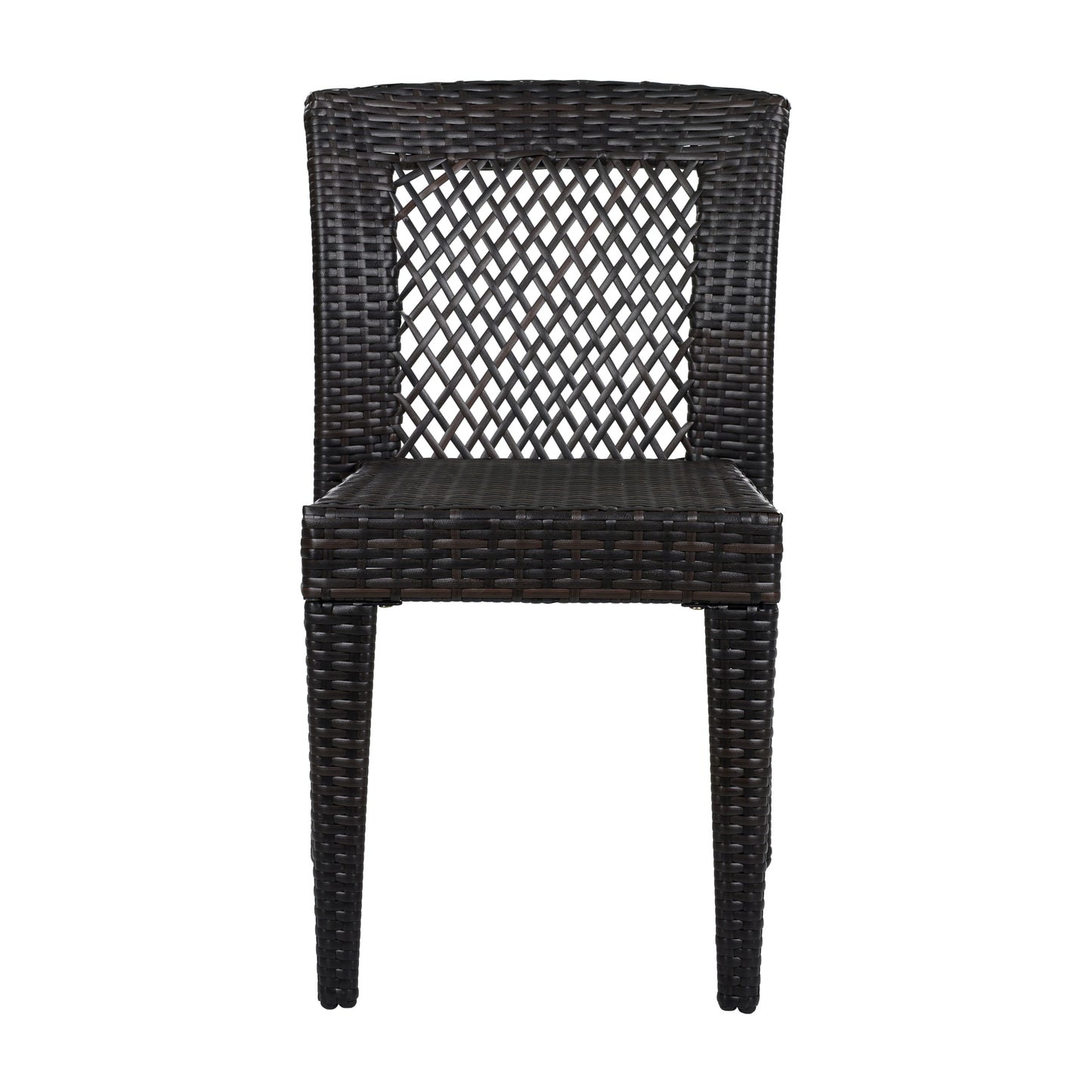 Outdoor Dining Chairs Set of 2, Stackable Chairs with UV-Resistant PE Rattan and Steel Frame, for Patio, Garden, Balcony, Supports 400lbs image 7