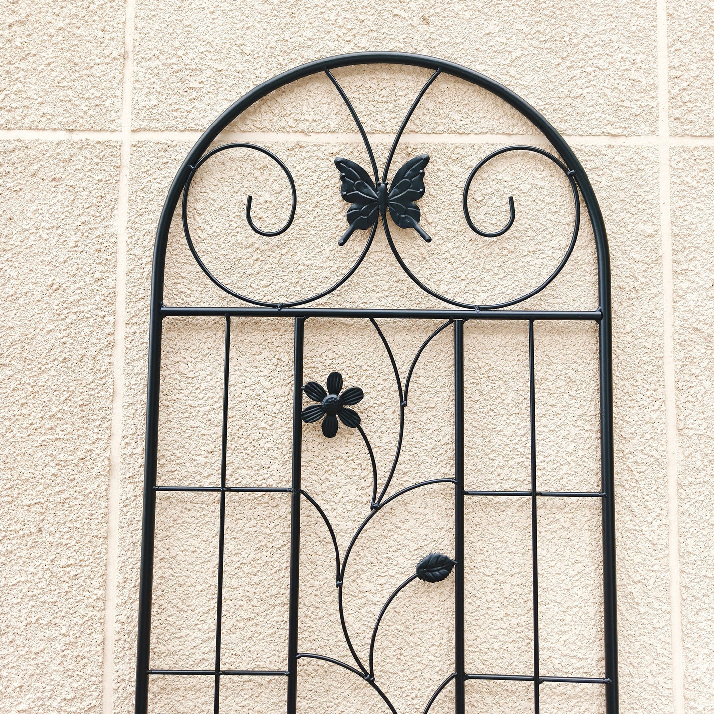 4 Pack Metal Garden Trellis 71" x 19.7" Rustproof Trellis for Climbing Plants Outdoor Flower Support Black image 11