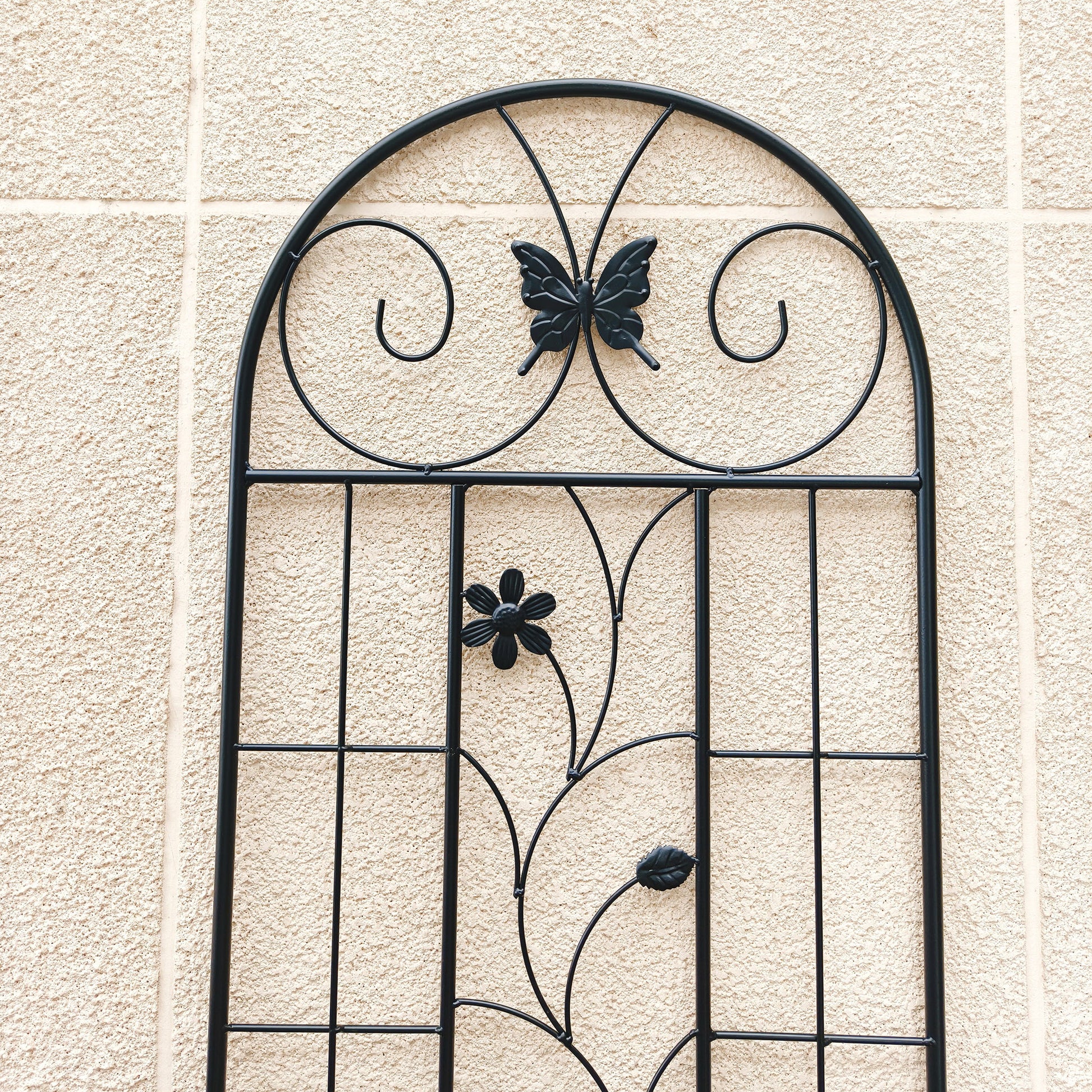 4 Pack Metal Garden Trellis 71" x 19.7" Rustproof Trellis for Climbing Plants Outdoor Flower Support Black image 11