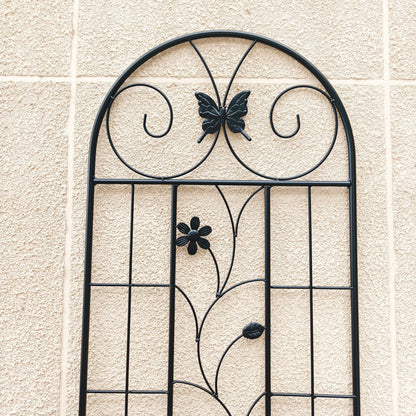 4 Pack Metal Garden Trellis 71" x 19.7" Rustproof Trellis for Climbing Plants Outdoor Flower Support Black image 11