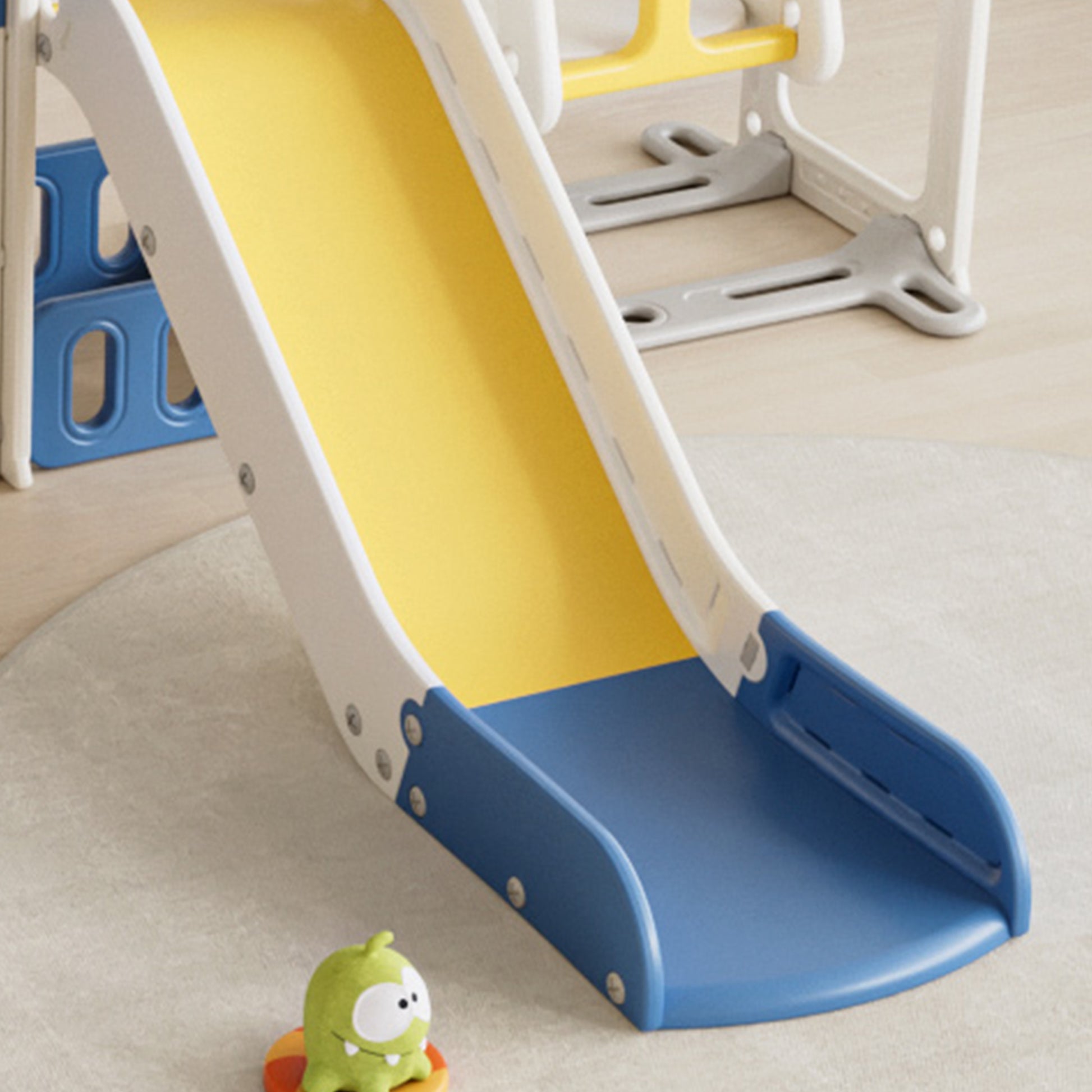 oddler Slide, Kids Slide for Toddlers Age 1-4, 11in 1 Baby Slide Outdoor Indoor Playground with Basketball Hoop and Extra long aisle, Strong swing,Sturdy and Easy Assembly Toddler Playset. image 10