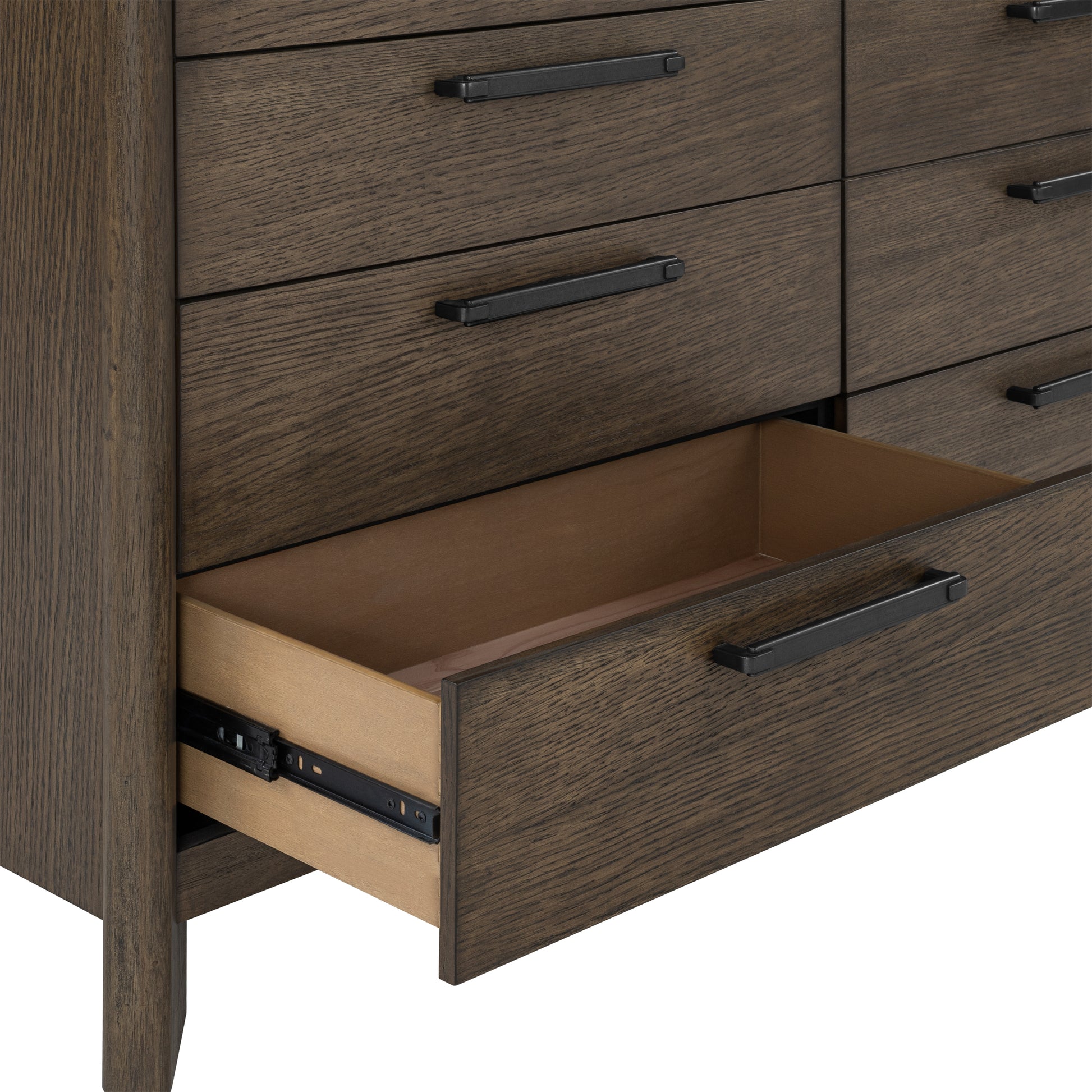 Dark Oak 8-Drawer Dresser image 8