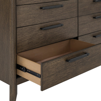 Dark Oak 8-Drawer Dresser image 8