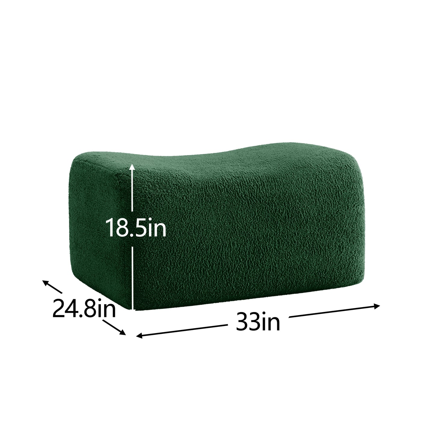 Ottoman Teddy Fabric-Green image 3