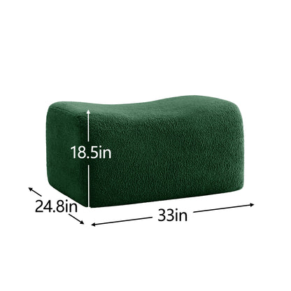 Ottoman Teddy Fabric-Green image 3