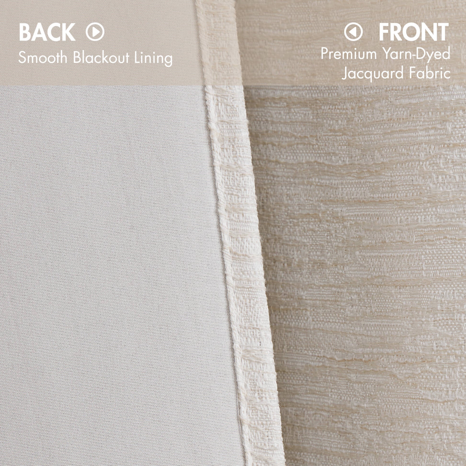 2 Pieces 52x84" 100% Polyester Total Blackout Window Panel,White image 5